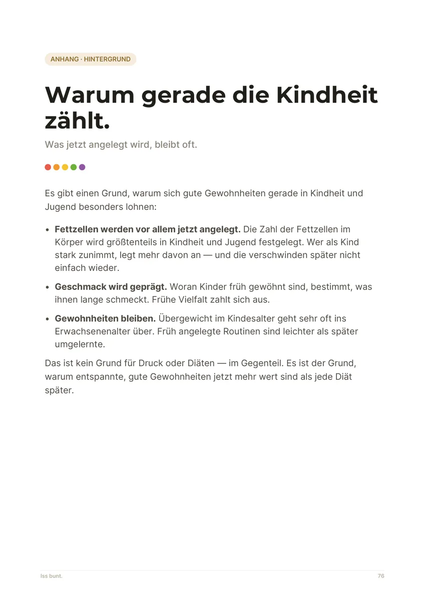 Warum die Kindheit zählt