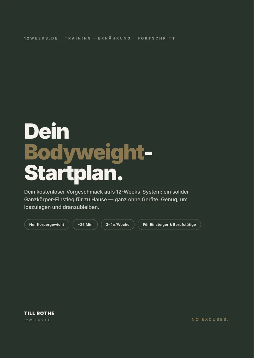12 Weeks — Bodyweight-Startplan (PDF-Cover)