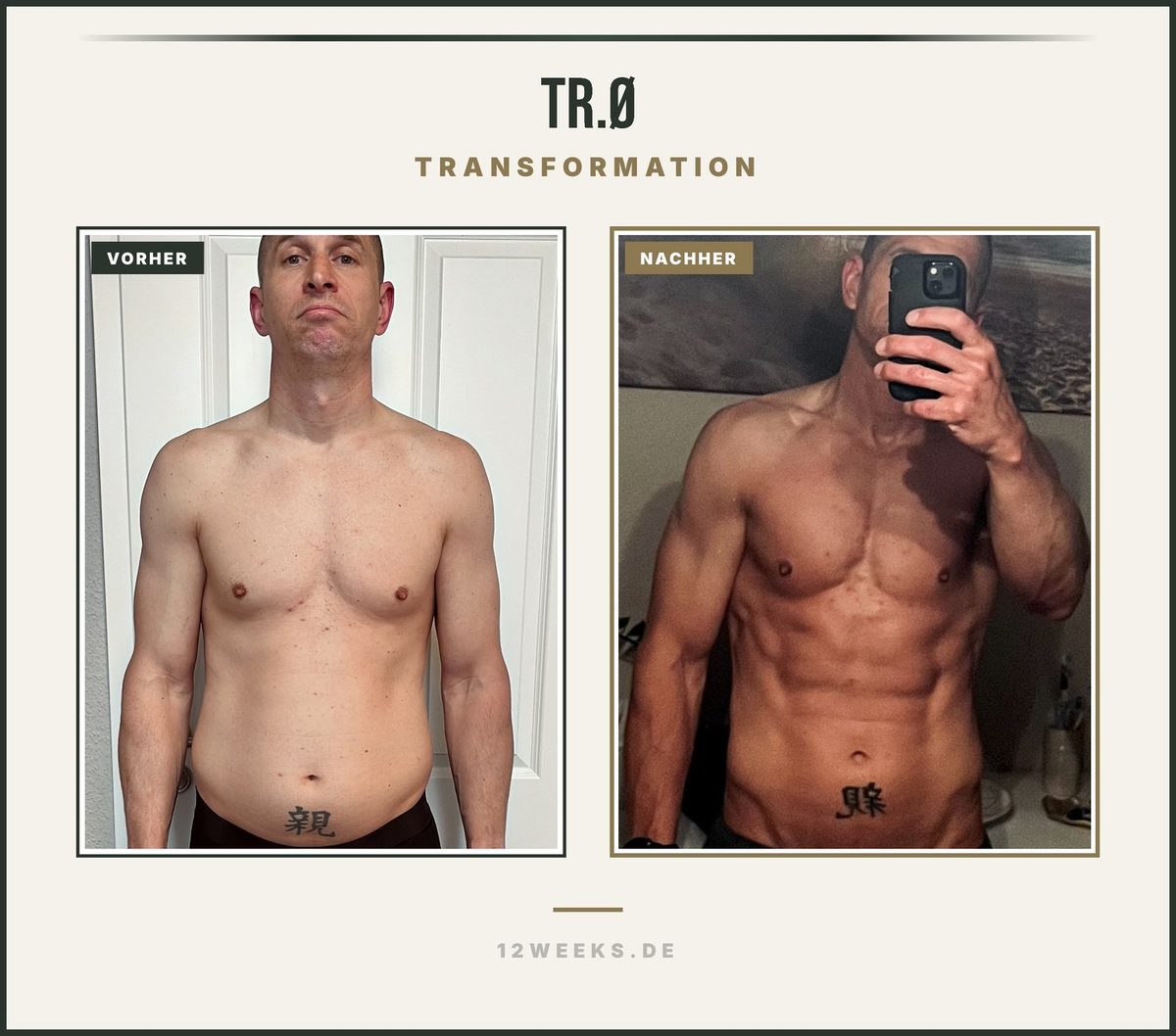 12 Weeks Transformation — Vorher und Nachher